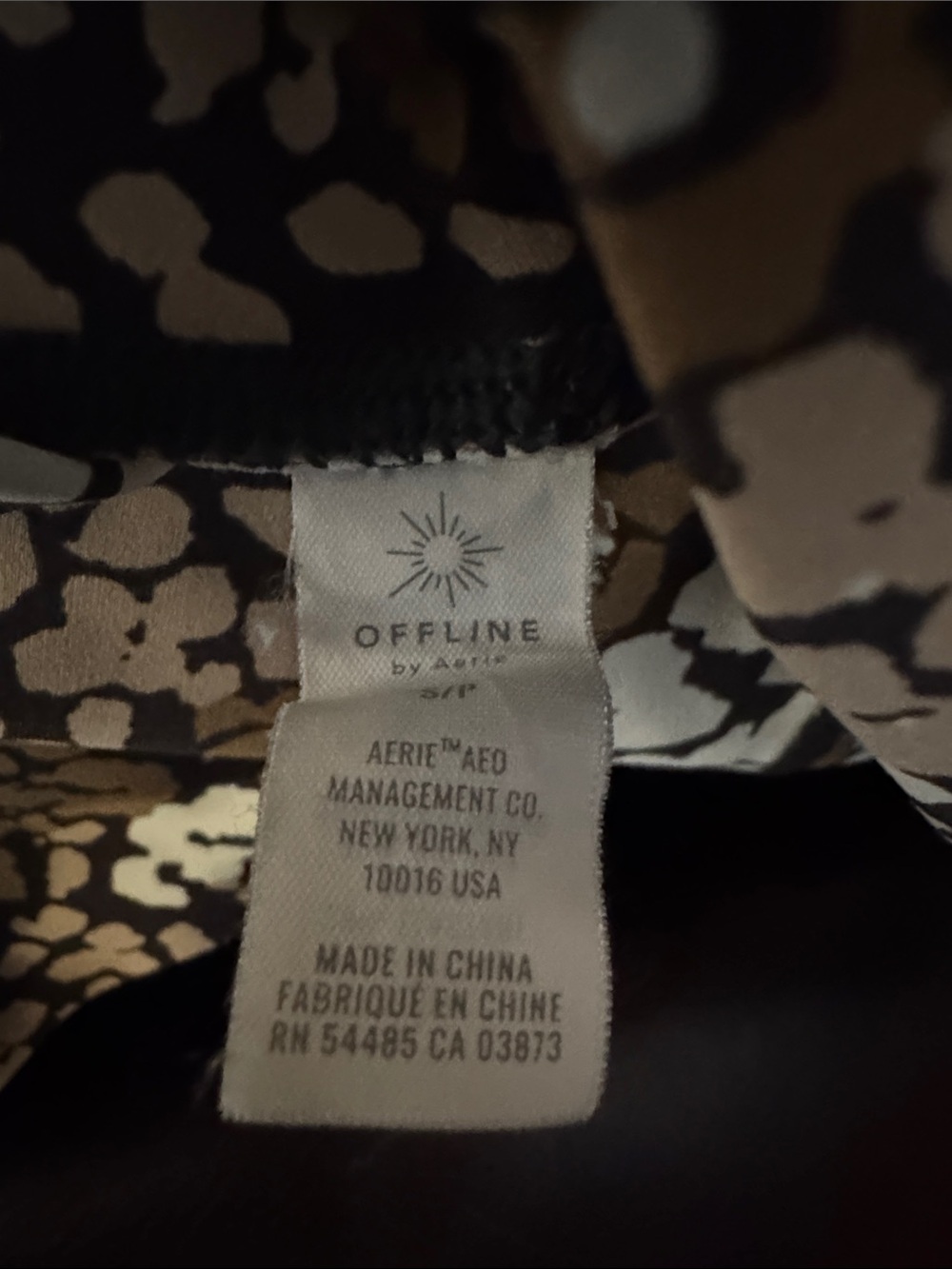 Off line By Aerie High-Waist Floral Print Leggings - Brown/Black/White SizeS/P - Picture 8 of 8